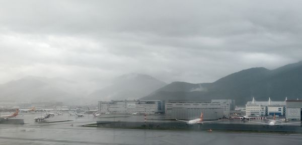 Airport on the artificial island